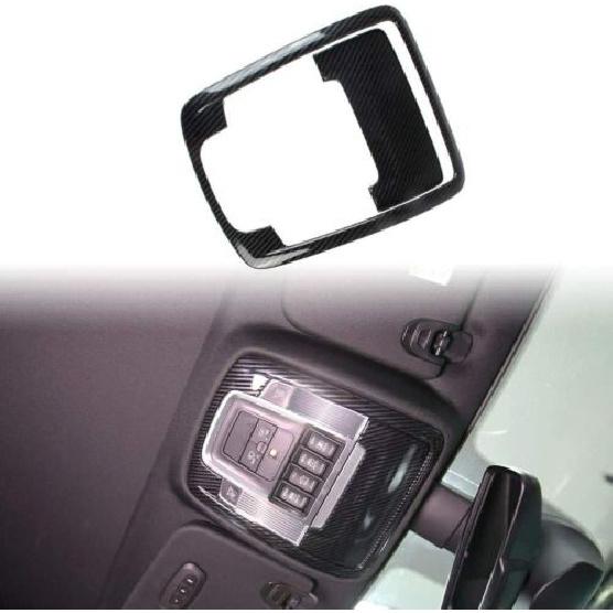 Car Roof Reading Light Lamp Cover Trim For Dodge Ram 1500 2018- Carbon Fiber