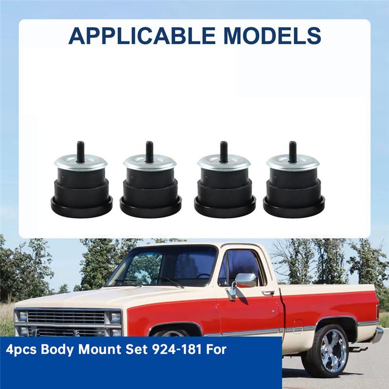 4Pcs Body Mount Set 924-181 924181 For Chevy S10 Pickup GMC Sonoma 1994-2004 Body Position Rubber Kit