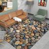 Soft Flannel Stone Printed Rug for Rooms and Hallway