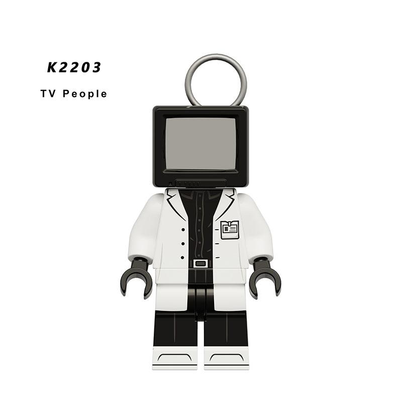 Скибиди Туалет Аниме Мультяшные Кубики Спикермен Телевизормен Оператор Экшн MOC Туалетмен против Монитора Конструктор Аудио