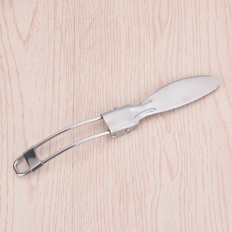 Outdoor Camping Portable Folding Knife Fork Spoon Cookware Stainless Steel Folding Cutlery