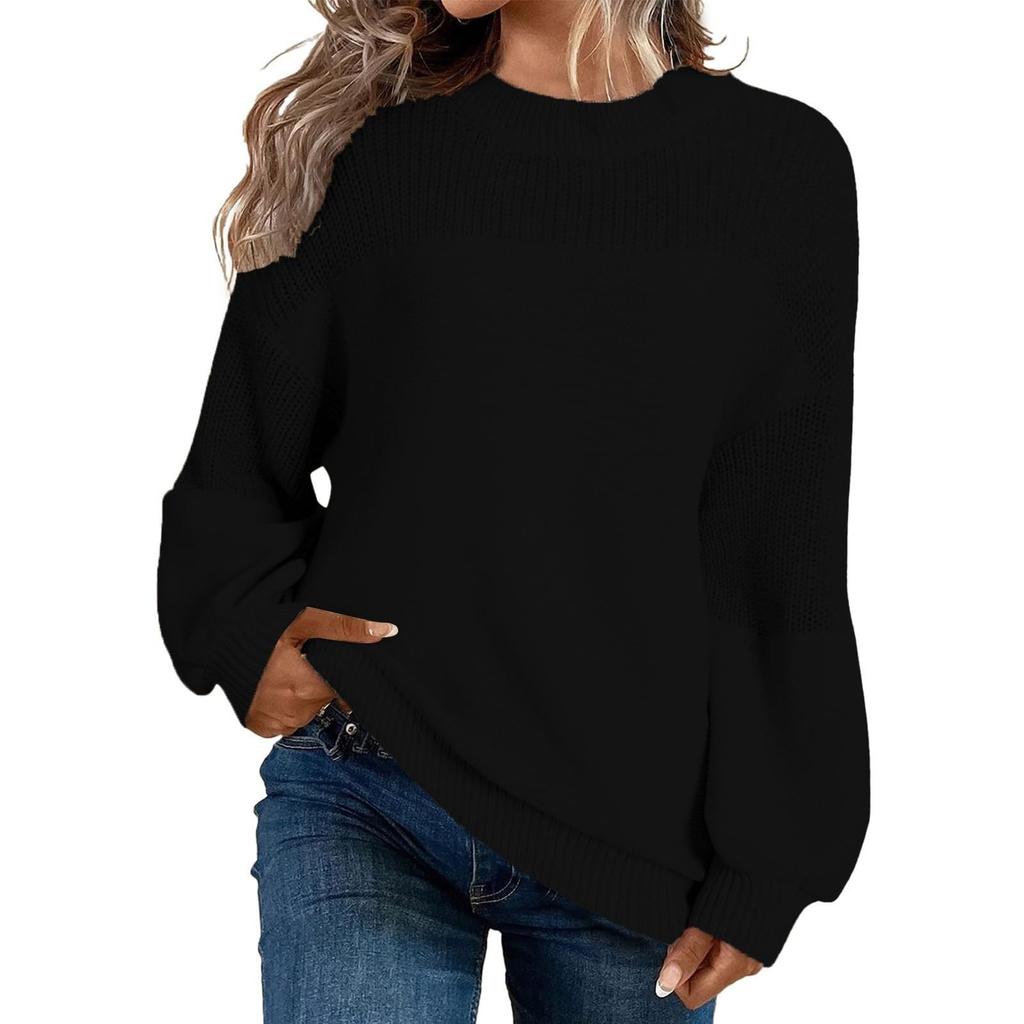 Women's Long Sleeve Winter  Sweater Sweater Knitted Pullover Round Neck Sweater Pullover Knitted Sweater