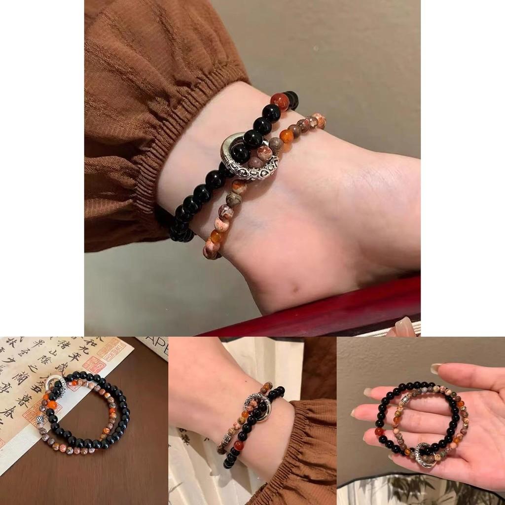 Stylish Rustic Peace Bead Bracelet Unique High-end Design Perfect For Couples