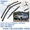 3 шт. для TOYOTA Prado 120 J120 2002-2009 22 "+ 21" + 16" передние и задние щетки стеклоочистителя, лобовое стекло, резак для окон, аксессуары 2005 2006 2007 2008 2009