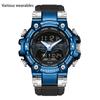 Новые электронные часы, многофункциональные, модные, трендовые, мужские часы, крутые, светящиеся в темноте, водонепроницаемые, противоударные, будильник, мужские часы
