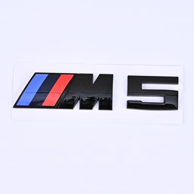 Suitable for BMW Group M standard M1 M2 M3 M4 M5 M6 M7 trunk tail standard ABS logo sticker modified silver/black.