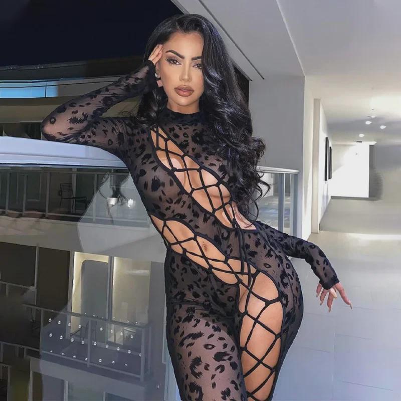 Женский сексуальный облегающий комбинезон с завязками, лето 2024 г. в европейском и американском стиле