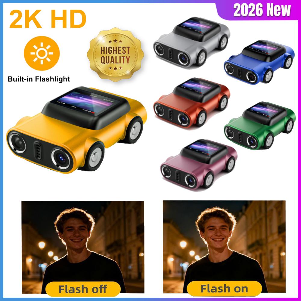 2K HD Карманная Камера-Брелок 130° Широкоугольный Объектив Автофокус Поддержка Карты Памяти ЖК-Экран для Детей и Новичков