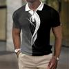 Мужская футболка поло с коротким рукавом, топы с 3D-принтом, модные, из полиэстера, дышащие, удобные, футболки поло