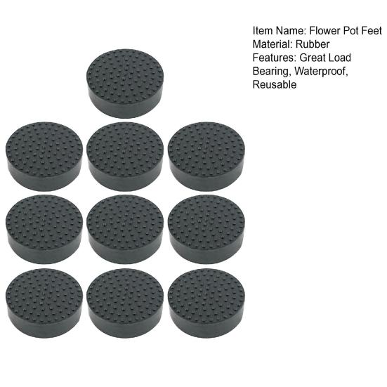 10 шт. дренажных ножек для цветочных горшков, многоцелевые, обеспечивают вентиляцию и дренаж почвы, большая несущая способность, прокладка для дна садового горшка