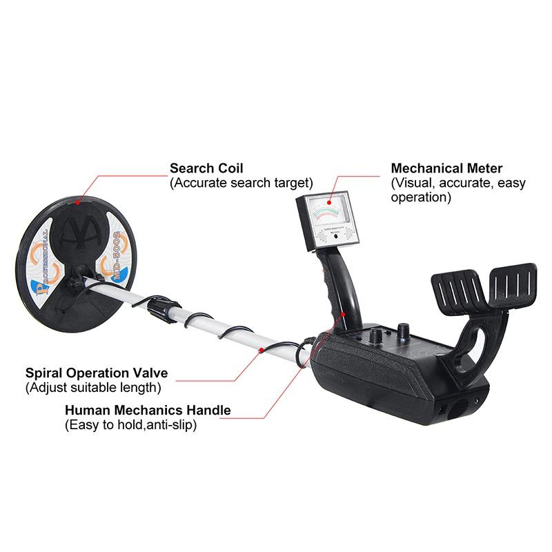 Waterproof Deep Sensitive Underground Metal Detector MD-5002 Gold Detectors MD5002 LCD Treasure Hunter Detector Circuit Black