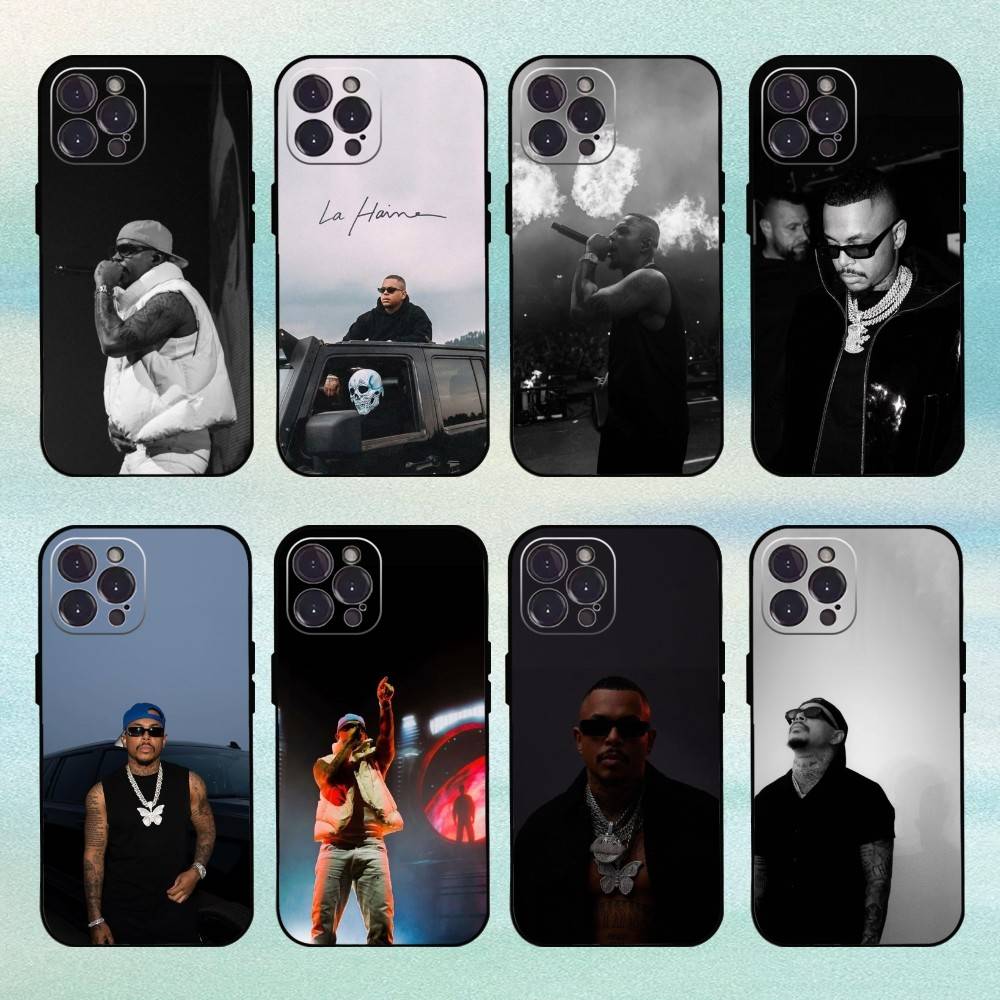 Чехол для телефона L-Luciano Rapper для iPhone17 16 15 14 13 12 11 Pro Max Plus, 5G Мягкий Черный Чехол