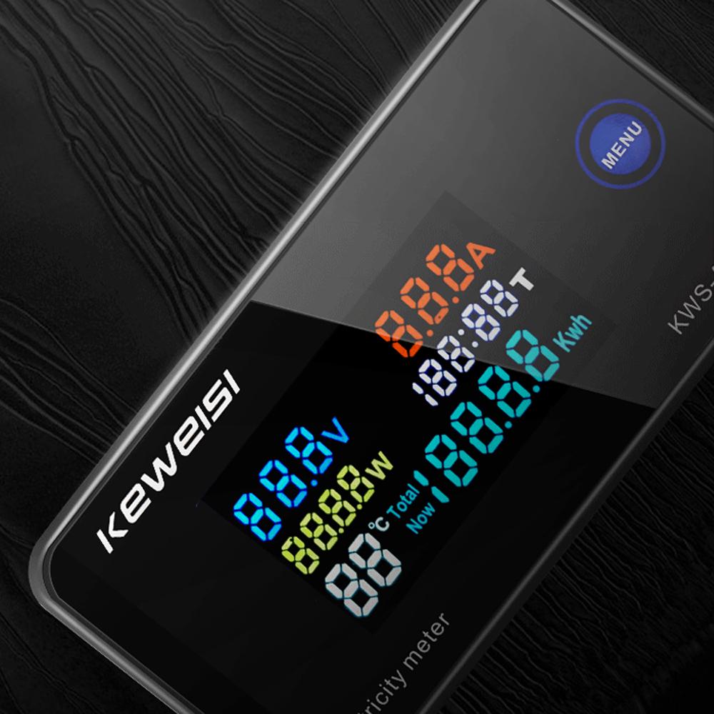 AC50-300V Цифровой вольтметр Амперметр Устройство измерения силы тока, напряжения, температуры и влажности