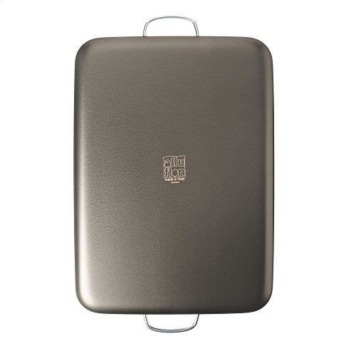 Plaque de cuisson - alluflon - tradition italie - aluminium - 35 x 25 cm - antiadhésif hardoise