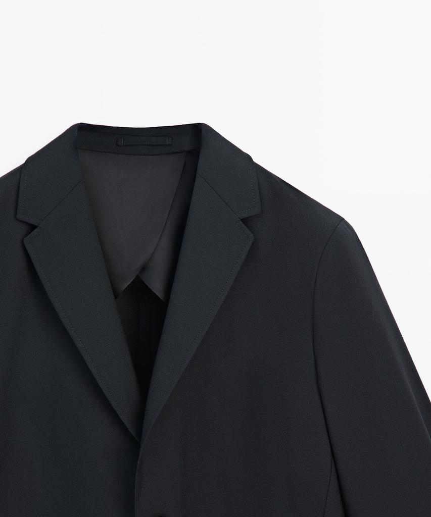 Massimo Dutti Cool Wool Textured Blazer