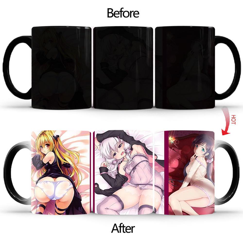 Ceramic Mug Anime Creative Big Ass Beauty Heat Sensitive BSKT-138 Cups and Mugs Custom Cup Sublimation Tumblers Color Change Cup