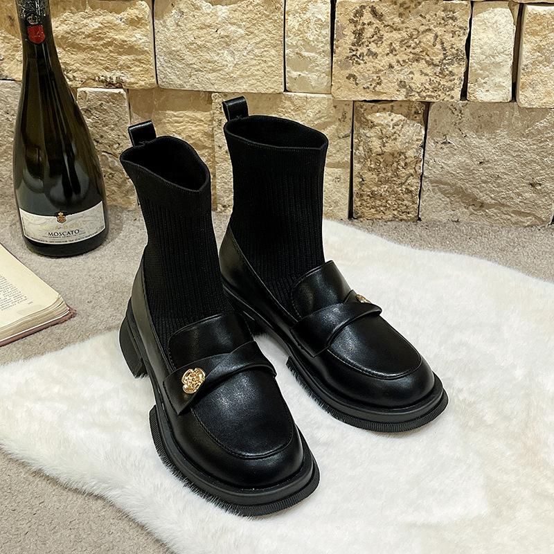 Ботинки Мартина детские 2024 популярный зарубежный стиль маленькие короткие ботинки популярные ботинки-носки тонкие ботильоны весна и осень