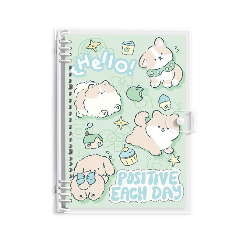 Мягкий милый блокнот на кольцах из ПВХ-кожи, формат 16К, высокая прочность для студентов