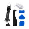 Caulking Spatula Caulking Tool Kit, 10-Piece Set with Caulk Remover and Caulk Scraper, Interchangeable Heads for Adhesive Removal and Gap Clean