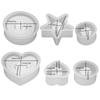 Heart Silicone Candlestick Molds Geometric Star Round Candle Holder Mould Home Decors Star Candle Holder Home Ornament