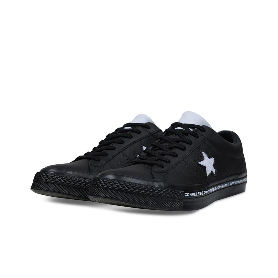 Converse Кеды One Star с цветными блоками, нескользящие, износостойкие, с низким верхом, для скейтборда, унисекс, черно-белые 159721C