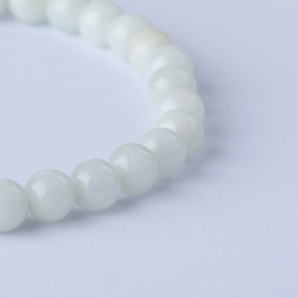 16cm White Itoigawa Natural Jadeite Japanese National Jomon Power Stone Jadeite Workshop Special Paulownia Wood Quality Certificate ABR0884 (6mm