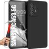 Silicone Case - for Samsung - A53 5G - Black - Reinforced Protection - 2 Tempered Glasses
