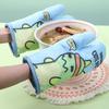2PCS Cartoon Printed Heat Resistant Glove Heat Insulated Baking Glove Durable Oven Mitt  Kitchen