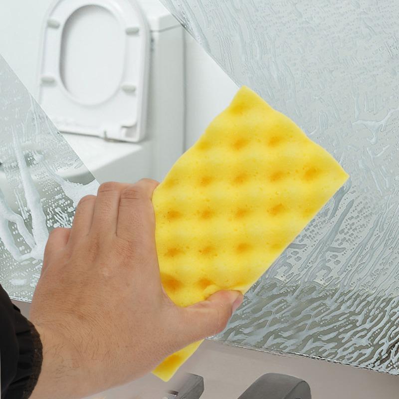 Большой блок губки для мытья автомобиля, очистка кузова автомобиля, удаление пятен, высокая плотность, волнообразный узор, впитывающая воду губка, средство для ухода за лакокрасочным покрытием автомобиля