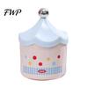 Kawaii Desk Organizer Desktop Trash Can with Flip-top Lid, Macaron Colors Castle Roof Shape, Bedroom Decorative Mini Storage Bin for Office