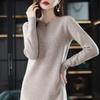 Винтажное женское кашемировое платье-свитер крупной вязки - Круглый вырез, Миди, Большой размер, Плотное для осени и зимы
