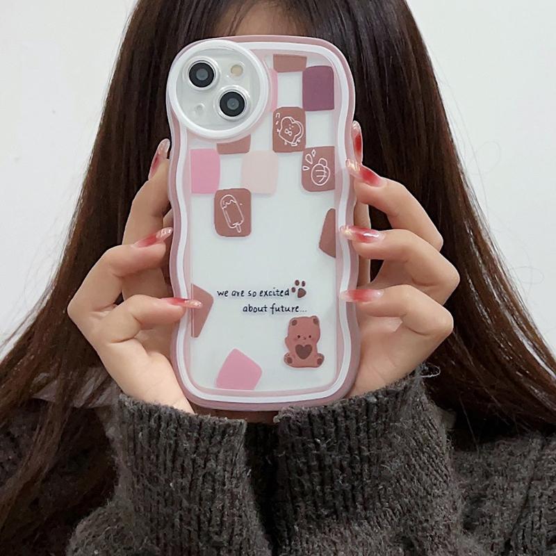 Мягкий чехол для телефона «Милая свинья волна» для IPhone 15 Redmi Note 12 Pro Note 11 Realme C55 C53 OPPO A58 Reno 10 5G Samsung S23 S24 Ultra A54 A53 Infinix