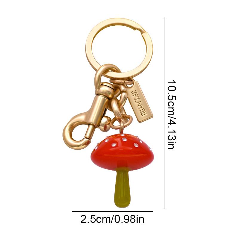 1PC Mushroom Gift Pendant Design Fashion Keychain Marker DIY Creativity Metal Party Cute