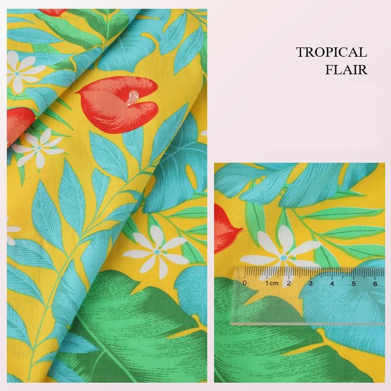 Ткань с цветочным принтом Высококачественная хлопковая ткань Дышащая Мягкая для одежды Шитья Платья Постельное белье Простыни Шторы Материал