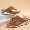 Летние женские туфли на танкетке, новые ретро-тапочки на платформе, туфли на танкетке для женщин, повседневная пляжная обувь для отдыха, женские шлепанцы