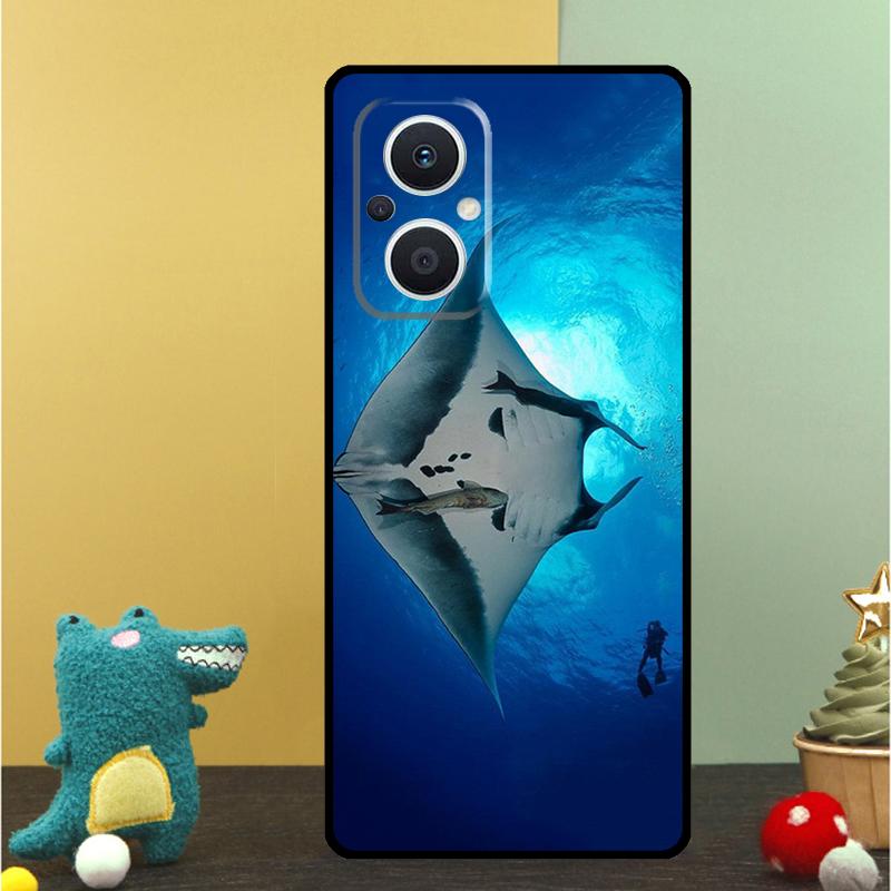 Чехол с рисунком ската для OPPO Reno 15 Pro 15F 10 11 12 13 13F 14 14F 8 7 Lite 8T OPPO Find X9 X8 X6 Pro