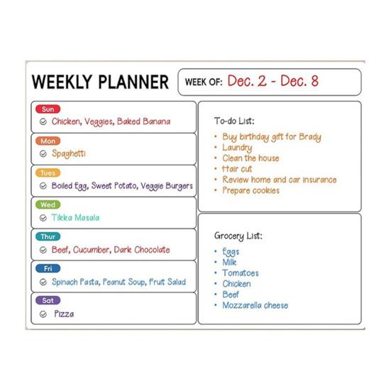 3 шт./набор магнитных наклеек для белой доски с ручками, ластик для доски, списки продуктов, графики домашних дел, меню