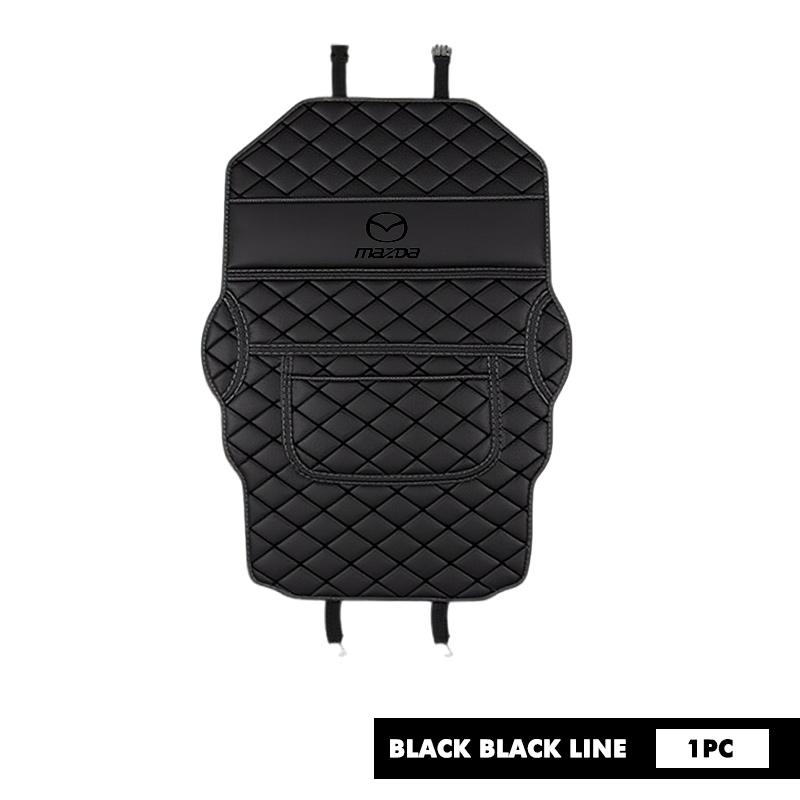 Leather Car Anti-Kick Mat Seat Back Protector Cover Anti-Dirty Pad Storage Bag For Mazda 3 6 CX5 2 CX3 CX9 MX5 RX8 Axela Demio FF4