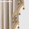 1 шт. NAPEARL, модная и роскошная однотонная занавеска с окантовкой из бисера для гостиной, окна, балдахин для спальни