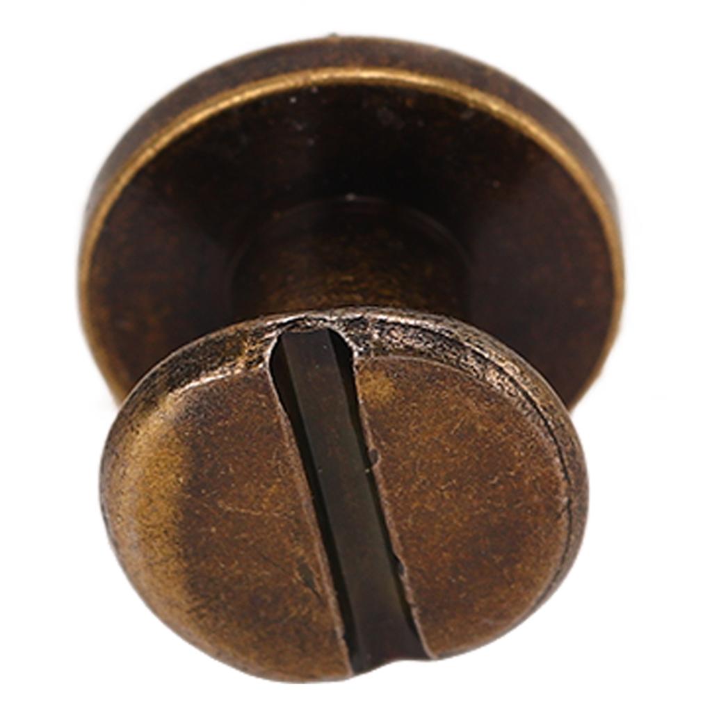 200 шт. Винт для переплета книг 9x6,5 мм Сделай сам Кожа Гальваническое покрытие Равномерное покрытие Переплетные винты