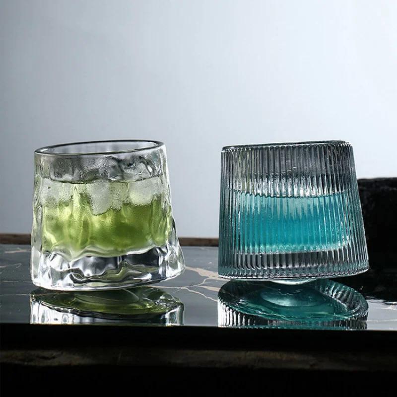 Новый креативный толстый хрустальный стакан для виски, вращающийся волчок, дизайн, молоток, бокалы для вина, спирт XO, бренди, бокал для вина