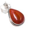 Carnelian Gemstone Handmade 925 Sterling Silver Jewelry Pendant 2.17" A4u09
