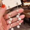 Large Small Simulation Pearl Long Earrings Ladies Fashion Tassel Earrings Jewelry Gift