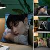 Чехол для подушки в стиле K-pop певицы Ча И-Ын У-У, чехол для подушки против пылевых клещей, невидимая молния, шелковистый короткий плюш, чехол для диванной подушки