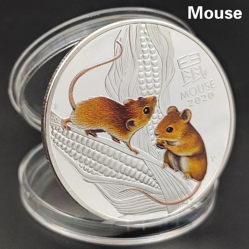 12 стилей коллекции знаков зодиака Памятные монеты Рельефные монеты Животные Раскрашенные копии Поделки AVE