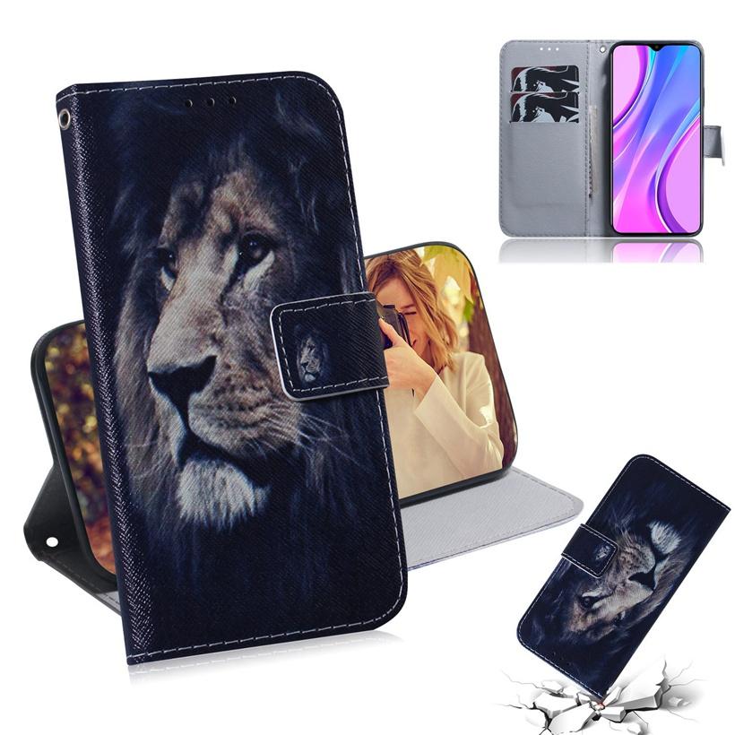Чехол для Samsung A10 A20 A30 A40 A50 A60 A70 A10s A20s A20e A30s A50s Panda Dog Tiger Lion Раскрашенная книга Флип кожаный чехол для телефона