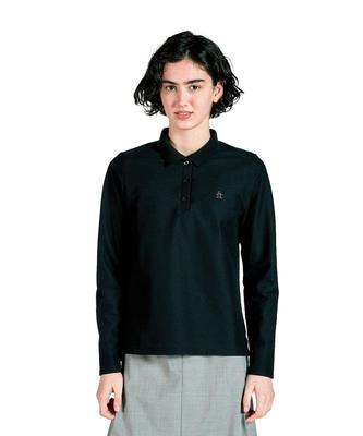 Рубашка с длинным рукавом 10-летняя поло One Point Made in Japan Golf MG4FLS00L BK00 [Munsingwear] [СТАНДАРТ] женская (черный)