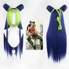 Anime 80CM Cosplay Wigs Jolyne Cujoh JoJo's Bizarre Adventure Golden Wind Kujo Green Synthetic Wig Long Version Buns Braids