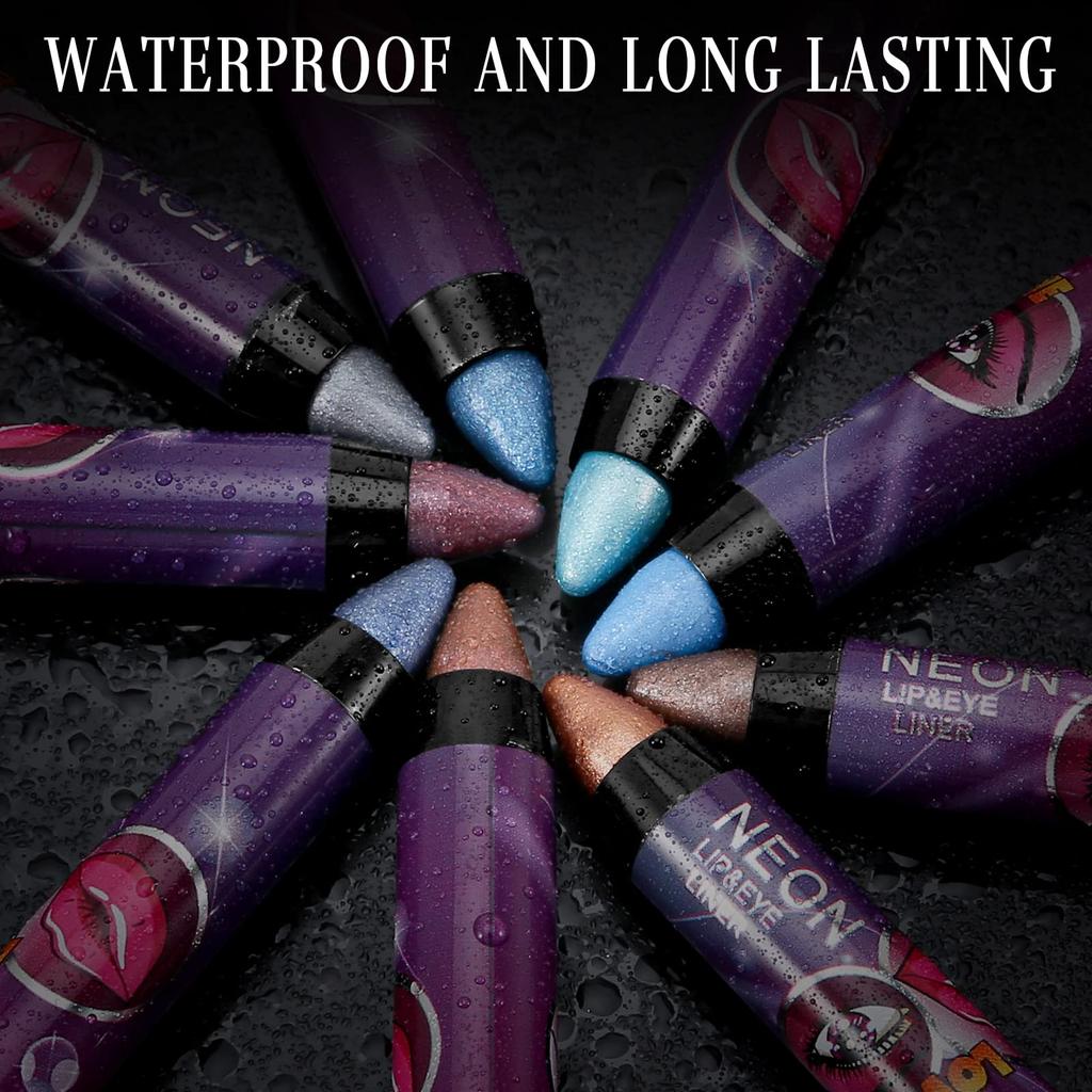 Boobeen Eyeshadow Lip Color Cream Shimmer Smooth Eyeshadow Bright Eyeshadow Primer Eyeshadow Makeup Stick 2-in-1 & Crayon, Pencil, Base, Smudge-Proof