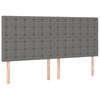 Box Spring Bed with Mattress Dark Grey 160 x 200 cm Fabric